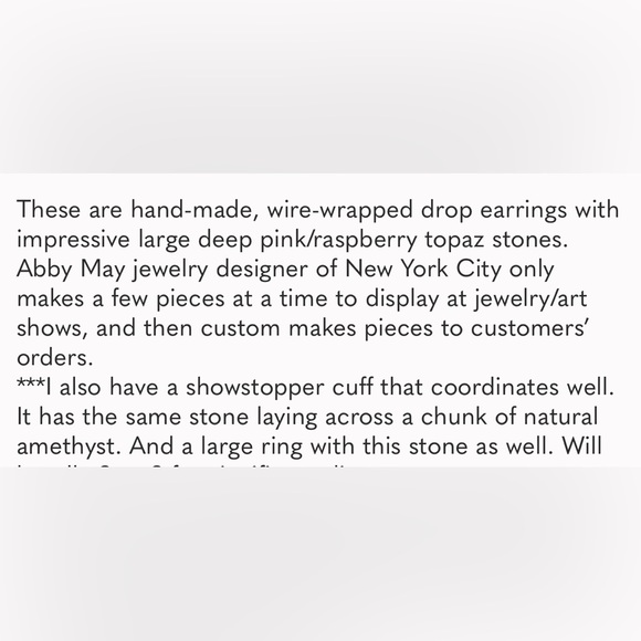 Handmade drop earrings - Picture 6 of 6